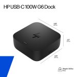 HP USB-C DOCKING STATION G6 2xDP, 1XHDMI, RJ45, 2xUSB-C, 3x USB 3.0   9X3V1UT