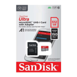 SANDISK Ultra microSDXC 512GB Class10 U1 150MbpsSDSQUAC-512G-GN6MA