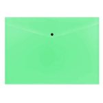 CLEAR BAG A3 WITH BUTTON  GREEN CBA3G/SA3-GR