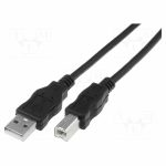 DIGITUS USB PRINTER CABLE 5M A-B BLACK AK-300105-050-S