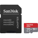 SANDISK Ultra microSDXC 128GB + SD Adapter  140MB/s A1 Class
