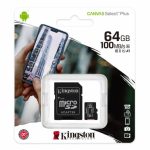 KINGSTON MicroSDHC Canvas Select Plus 64GB Memory Card + Adapter SDCS2/64GB