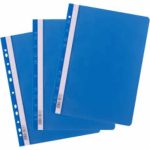 PVC FILE A4 WITH HOLES 20 POCKETS BLUE W-206BL