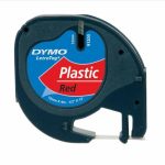 DYMO TAPE FOR LETRATAG 12MMX4M BLACK ON RED 91203   S0721630