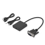 VALUE VGA TO HDMI ADAPTER (+AUDIO) M/F 0,23M BLACK