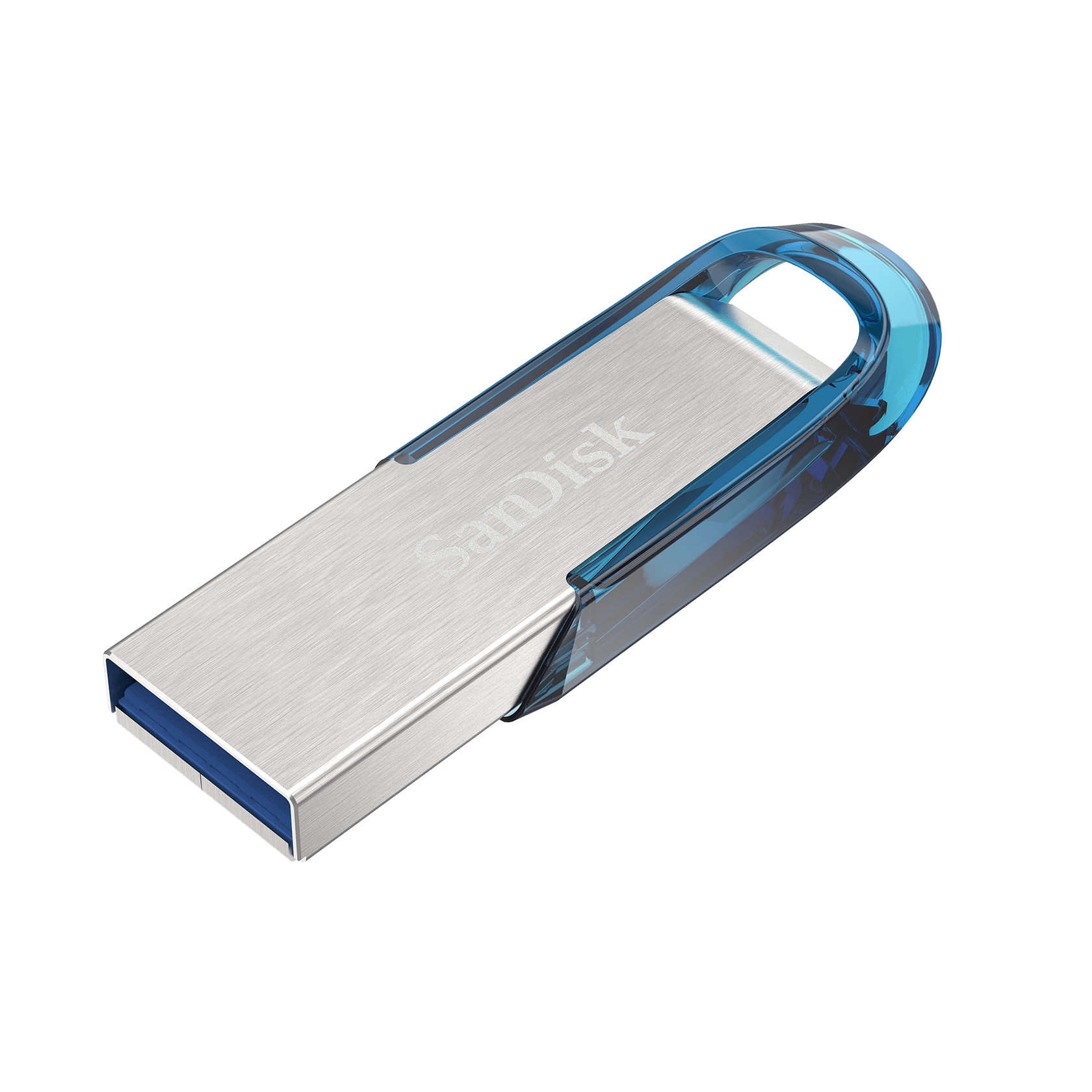 ultra-flair-usb-3-0-tropical-blue-LefttAngle-Down-1 SANDISK Ultra Flair USB 3.0 64GB - NEW Tropical Blue Color - Image 1