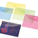 B/R PVC POCKET/BAG WITH BUTTON A4 GREEN W209/BR79110
