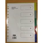 RENO DIVIDER PVC  INDEX 5-TABS COLOUR F-5C