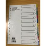 RENO DIVIDER PVC INDEX 10-TAPS COLOUR F-10C R